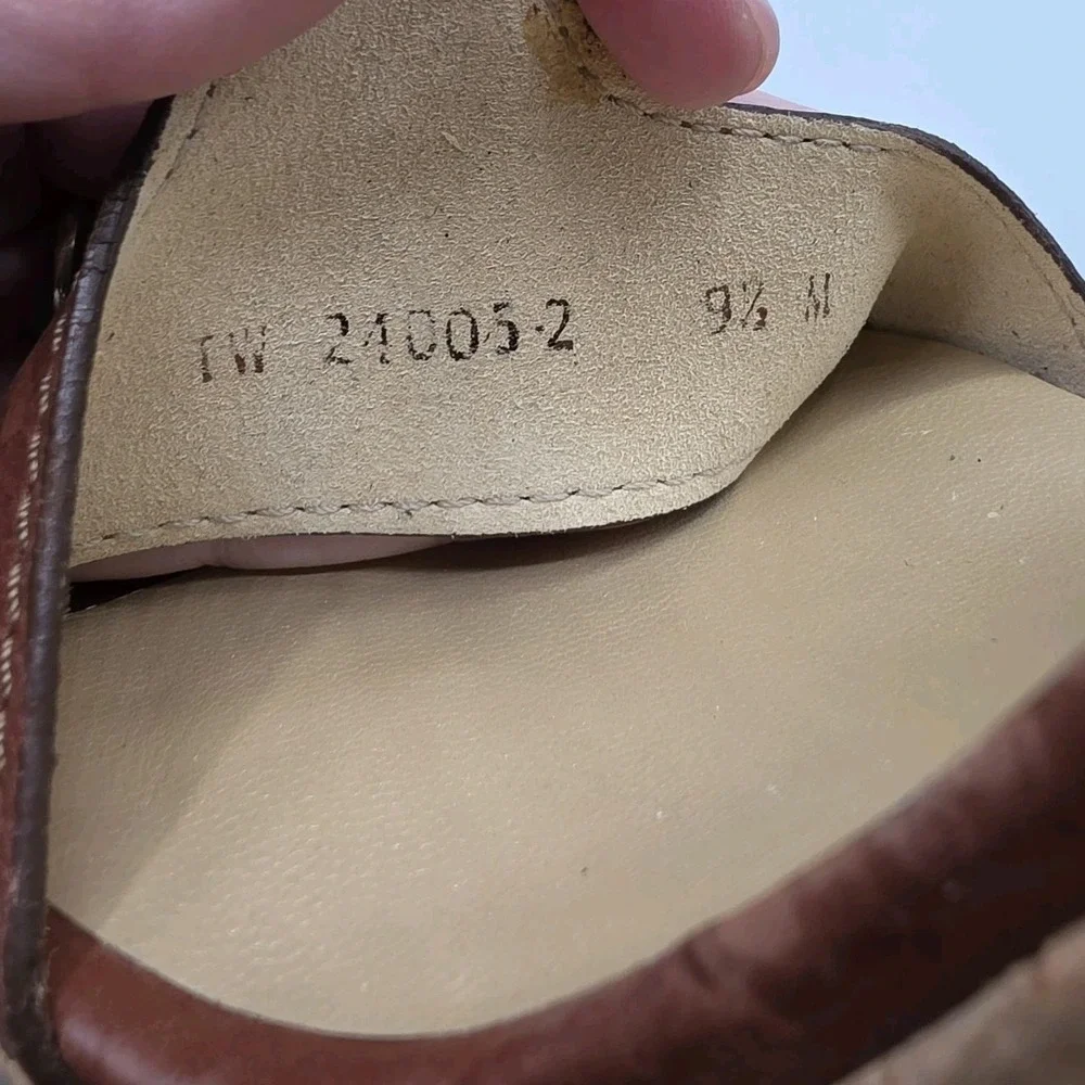 Stuart Weitzman Shoes Womens 9.5 Brown Leather Cork Wedge Ankle Strap Platform - Picture 10 of 13